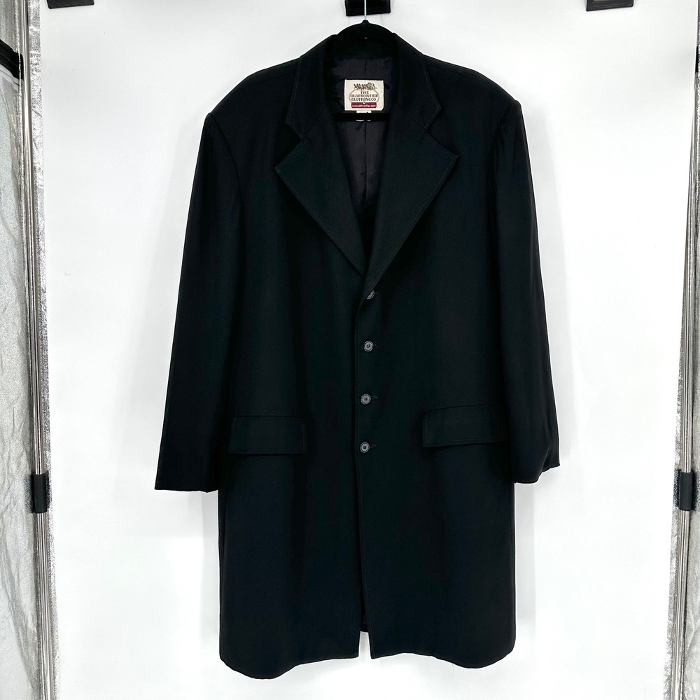 The Old Frontier Clothing 100% Wool Black Button Blazer Coat Cowboy Western 46